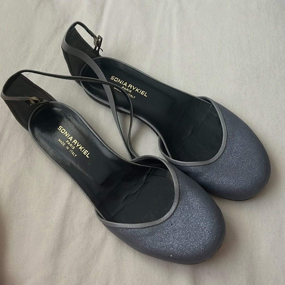 Sonia Rykiel flats metalic 39.5 size